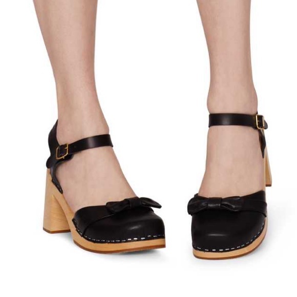 Anthropologie Swedish Hasbeens NWT Bow Covered Sandal  clog Best Style🌈🌸 - Picture 3 of 14